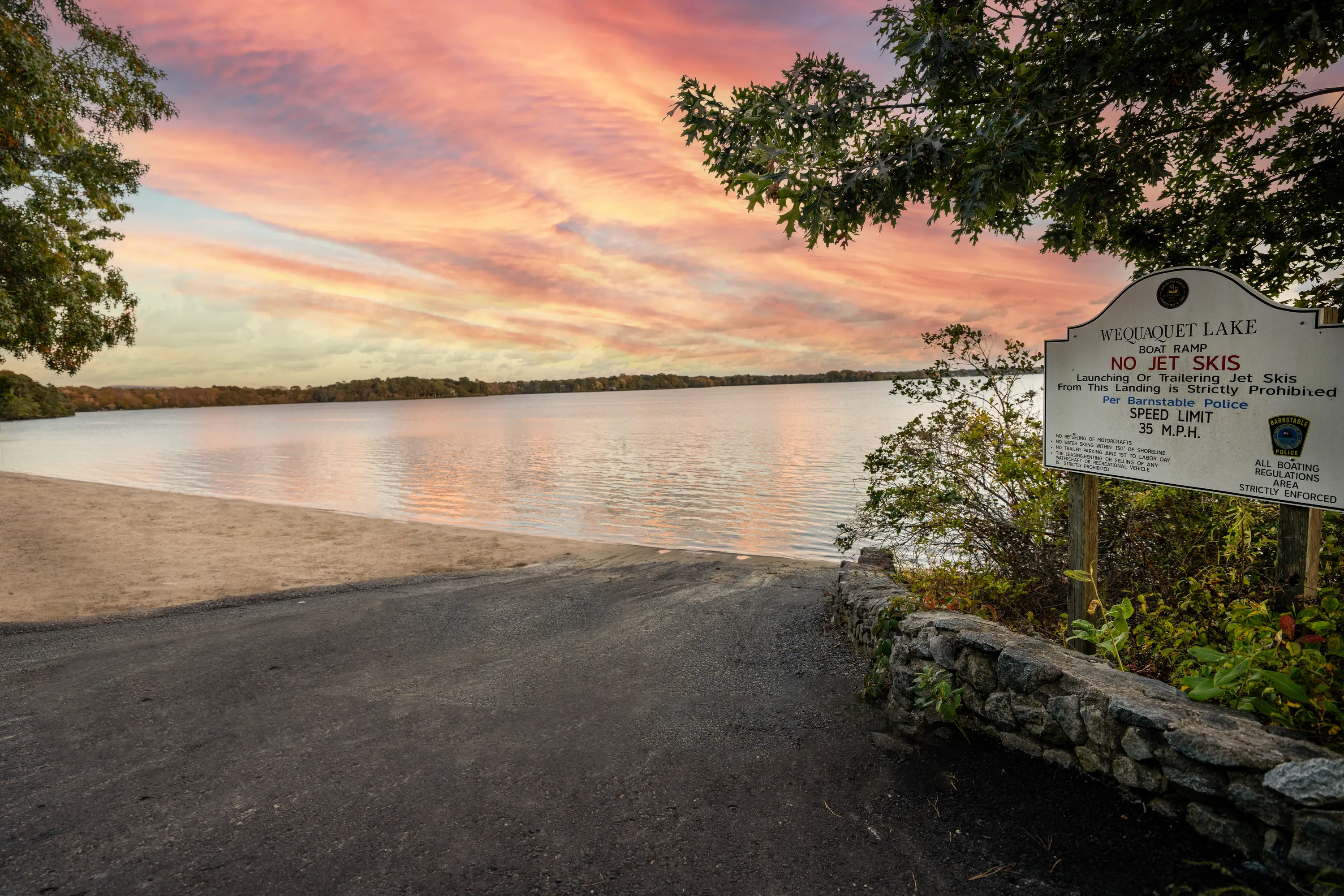 Wequaquet Lake at golden hour