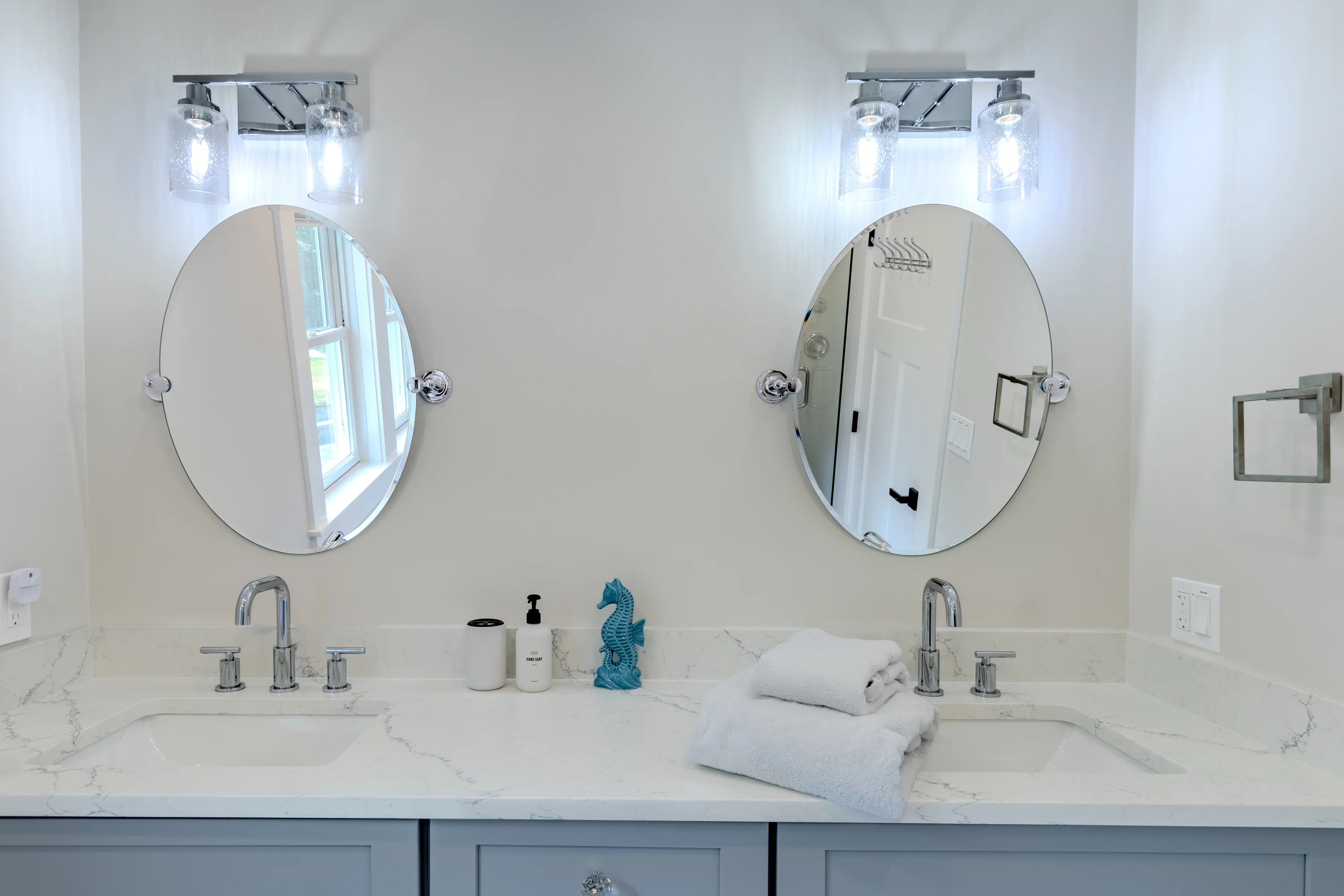 Second-floor vanity