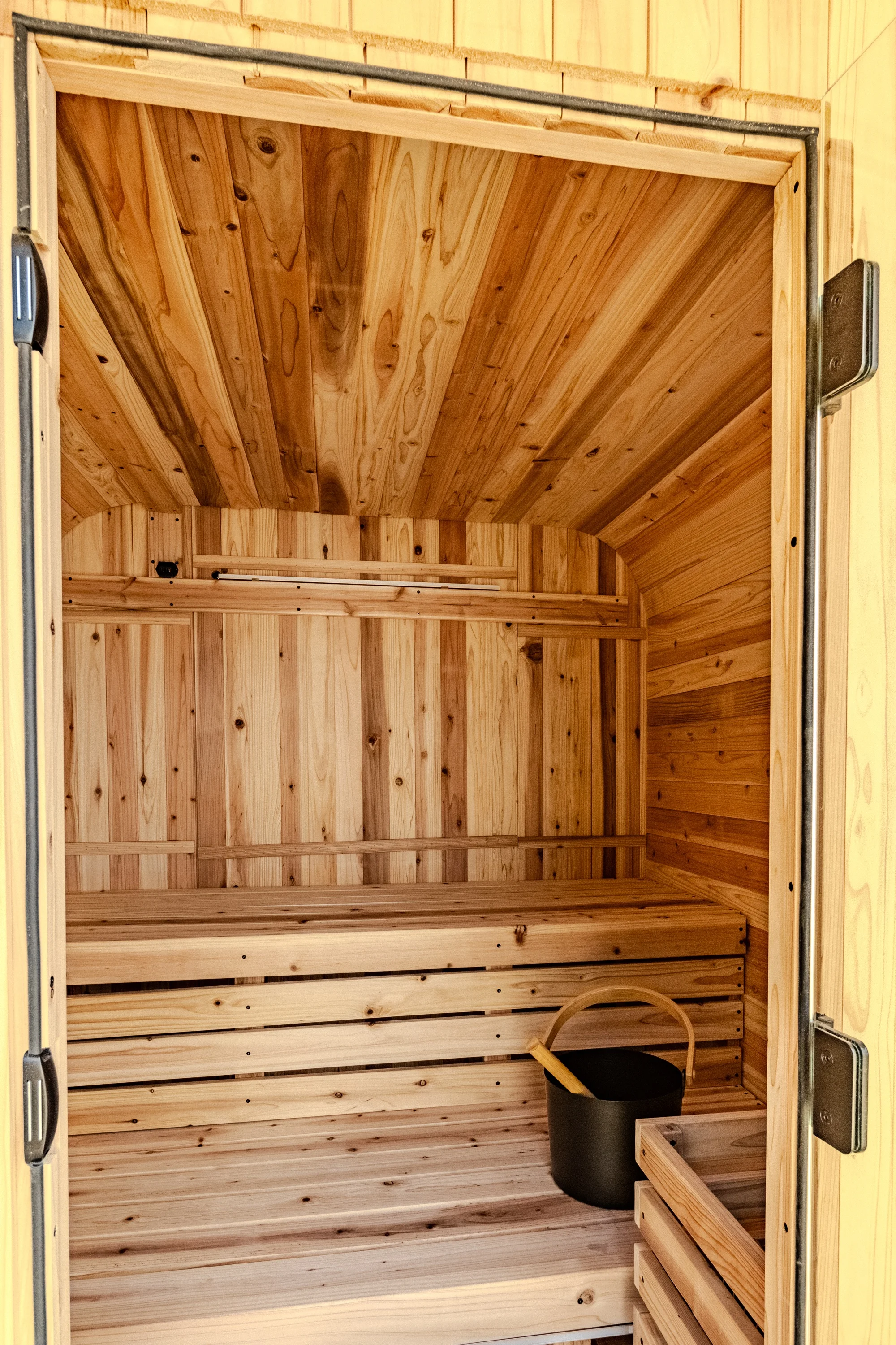 Private cedar sauna