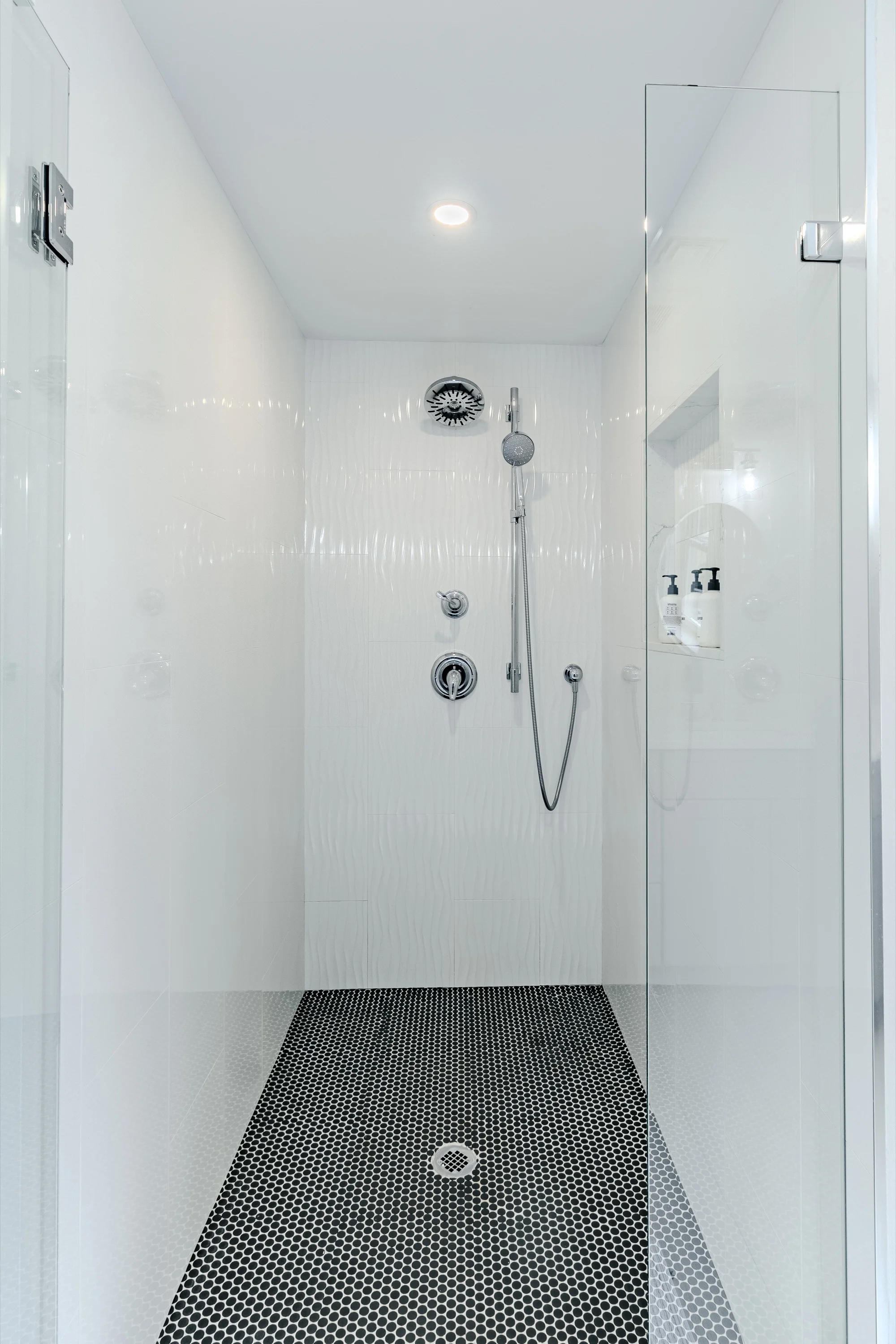 Walk-in glass shower