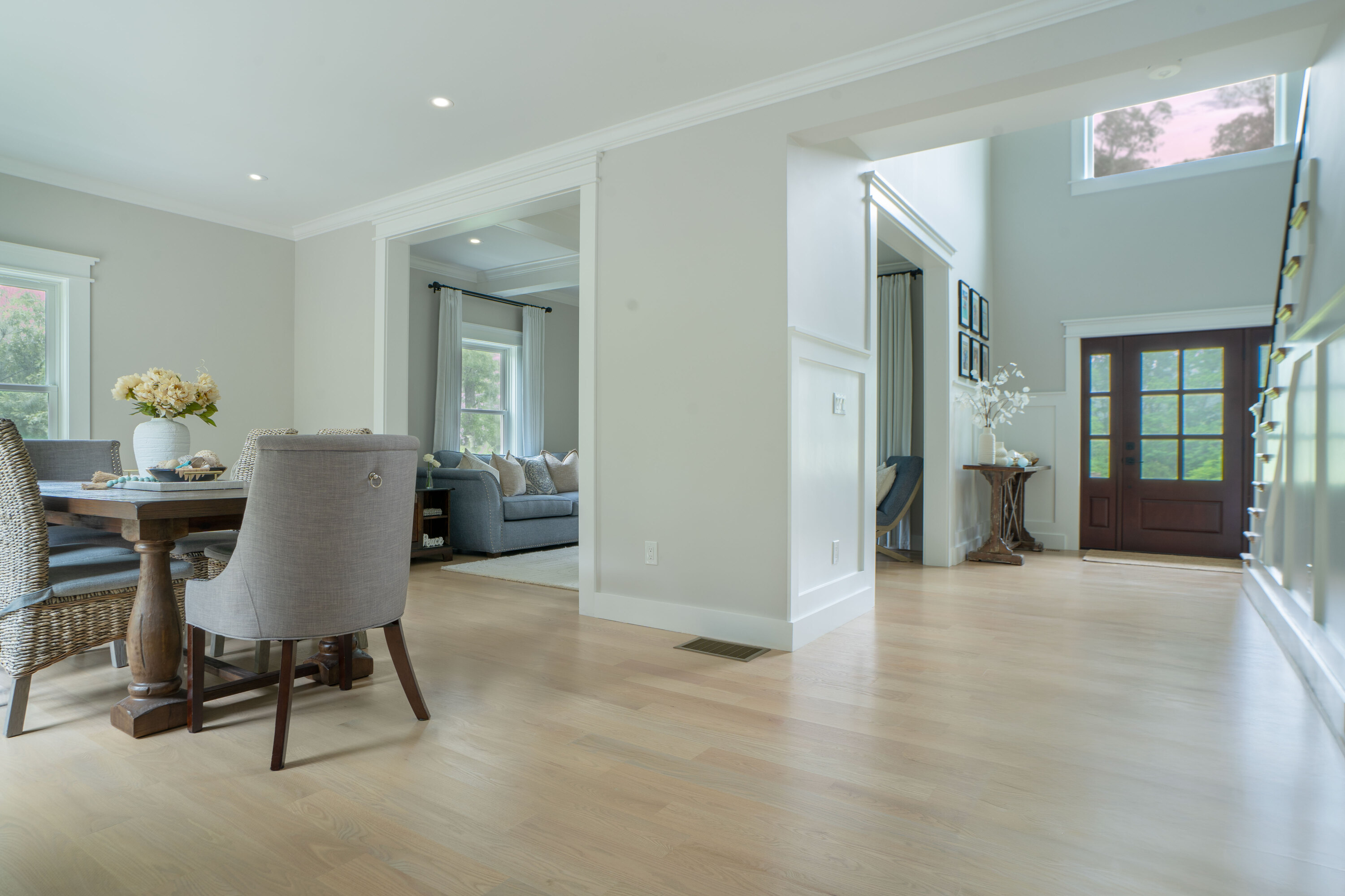 Open concept living and dining area